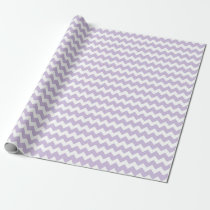 Baby Girl Purple White Zigzag Chevrons Wrapping Paper