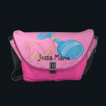 Baby Girl Rattle Baby Diaper Bag<br><div class="desc">Features a light pink background with baby girl booties. Text is set up for the baby's name, add as much information as you would like. Click "Customize" to delete text, change font, text color, etc. The background is also customizable. Carry everything baby needs wherever you go with a special baby...</div>