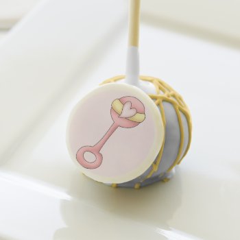 Baby Girl Rattle Cake Pops by sagart1952 at Zazzle