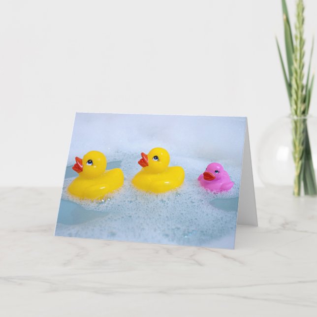 Baby Girl Rubber duck Card (Front)