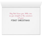 Baby Girl’s First Christmas Pink Snowman (Inside Horizontal (Bottom))