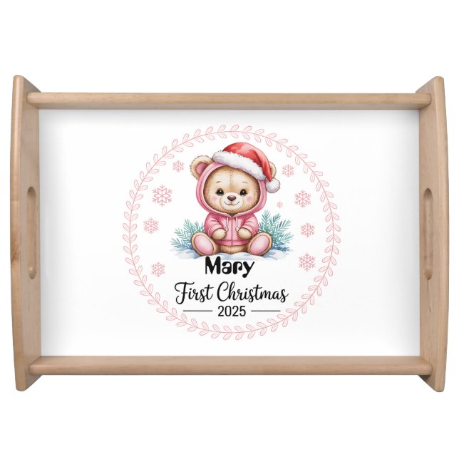 Baby Girl’s First Christmas Serving Tray – Persona (Front)