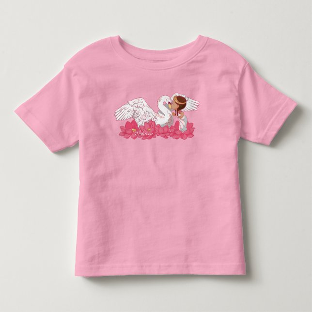 Baby Girl Saraswati with her White Swan Toddler T-shirt (Front)