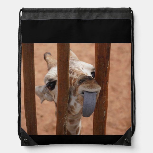 Baby Girl says "hi" Drawstring Bag (Front)