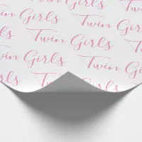 It's A Boy Girl Twin Baby Shower Wrapping Paper