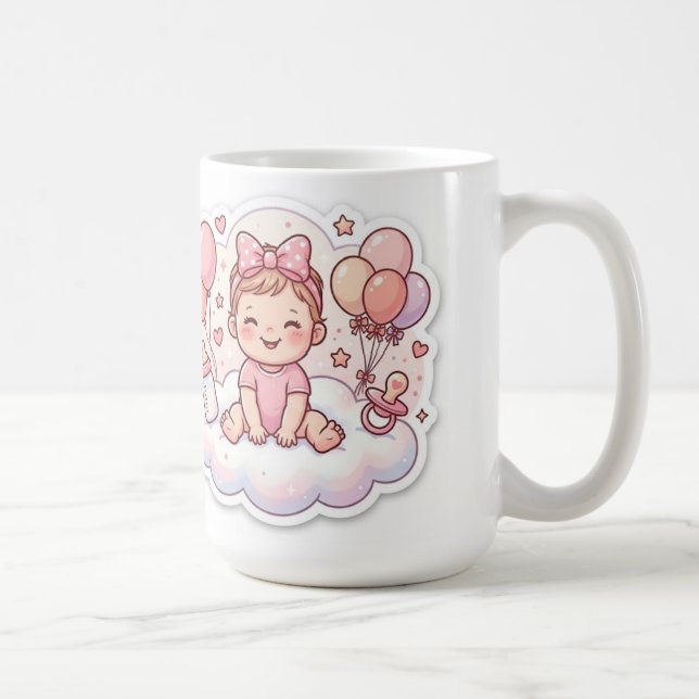 Baby girl shower coffee mug (Right)