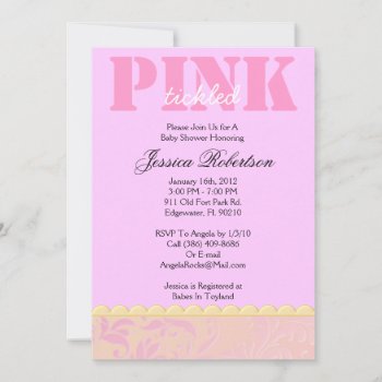 Baby Girl Shower  Cute Invitation by ForeverAndEverAfter at Zazzle