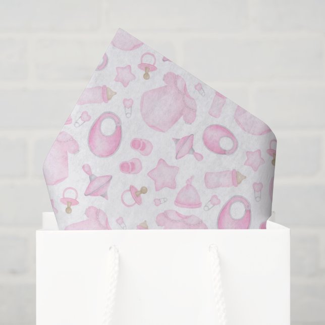 Baby Girl Shower Decoupage Tissue Paper (Gift Bag)