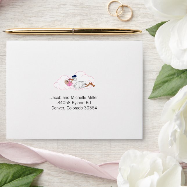 Baby Girl Shower  Envelope (Wedding)