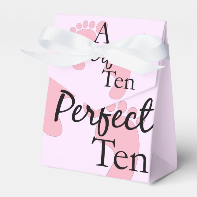 Baby Girl Shower Favor Box (Front Side)