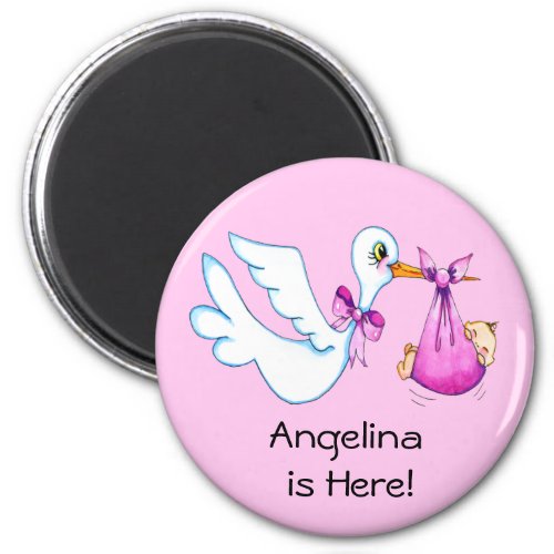 Baby Girl Shower Favors Magnet