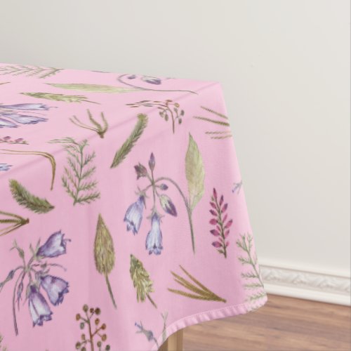 Baby Girl Shower Floral Garden Botanical Decor Tablecloth
