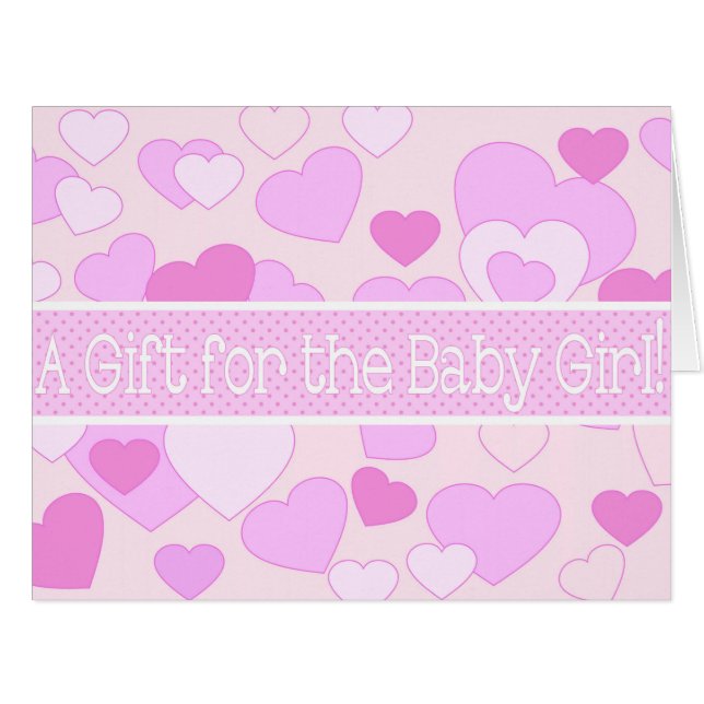 Baby Girl Shower Gift Card (Front Horizontal)