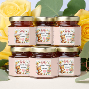 Baby Girl Shower Honey Jar Favor Favors