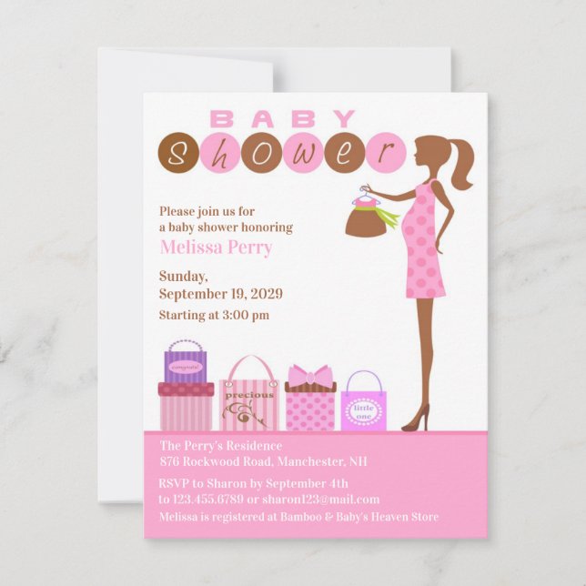 Baby Girl Shower Invitation (Front)