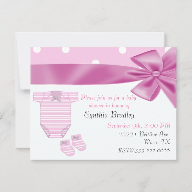 Baby Girl shower invitation (Front)