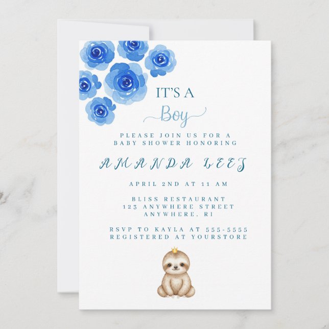 Baby Girl Shower Invitation (Front)