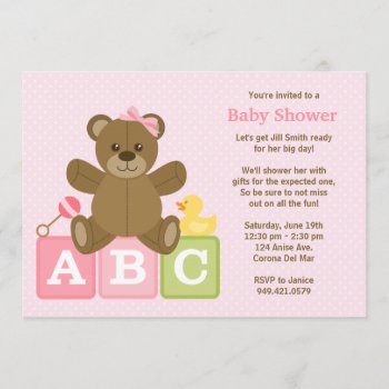 Baby Girl Shower Invitation by eventfulcards at Zazzle
