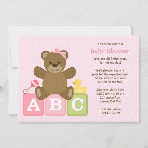 Baby Girl Shower Invitation