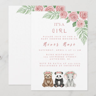 Baby Girl Shower Invitation 