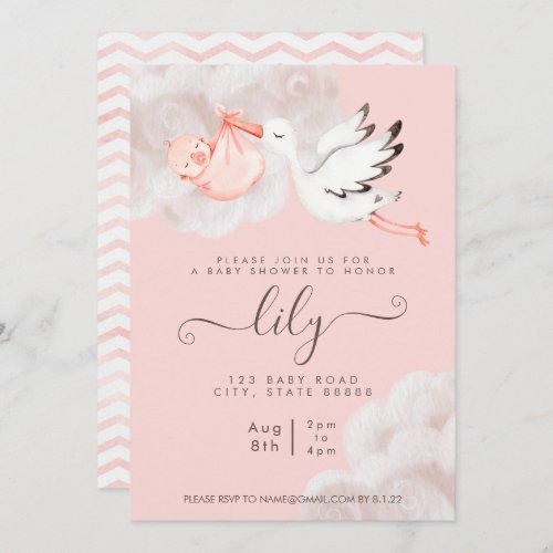 Baby Girl Shower Invitation