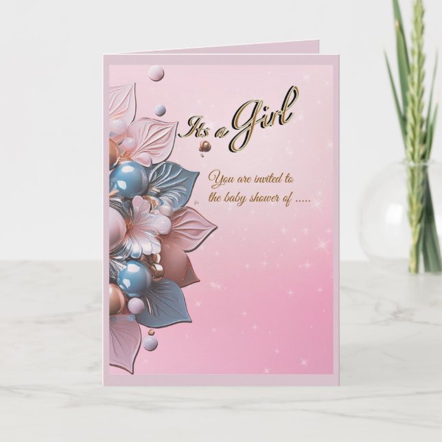 Baby Girl Shower Invitation  (Front)