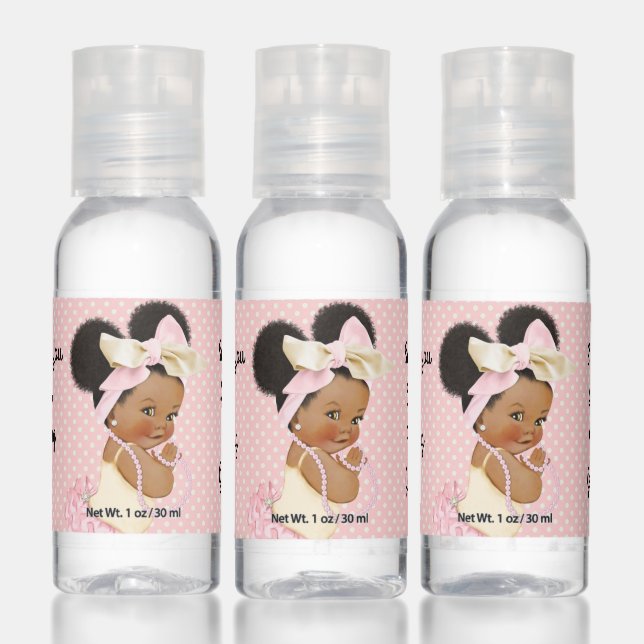 Baby Girl Shower Pink Bow  Hand Sanitizer (Set)
