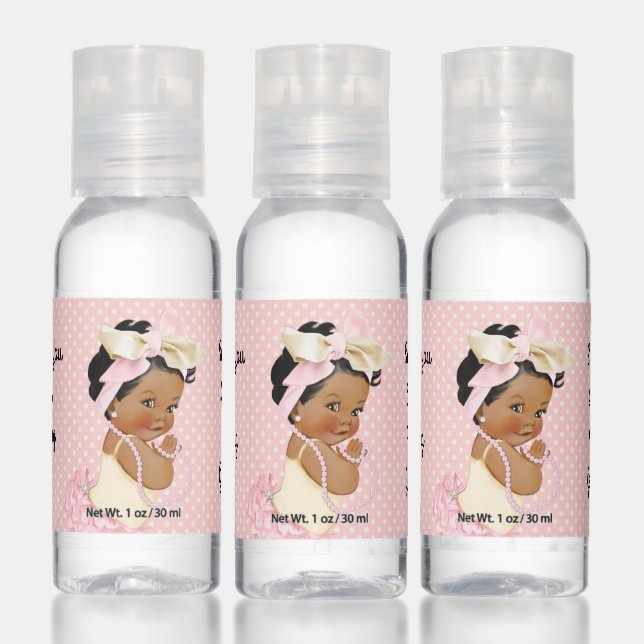 Baby Girl Shower Pink Bow  Hand Sanitizer (Set)