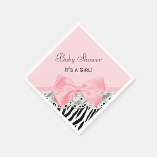 Pink Black White Lace Party Supplies Zazzle