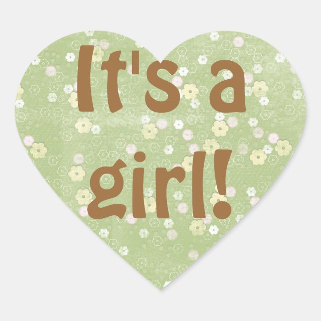Baby Girl Shower Sticker Envelope Seal Party Favor (Front)