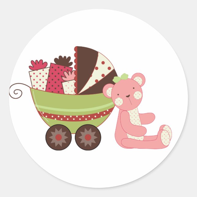 Baby Girl Shower Stickers (Front)