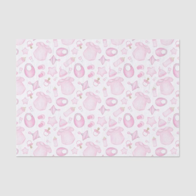 Baby Girl Shower Tissue Paper (Front)