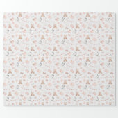 Baby Girl Shower Wrapping Paper (Flat)