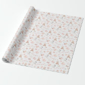 Baby Girl Shower Wrapping Paper (Unrolled)