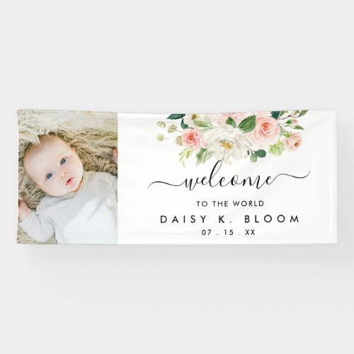 Baby Girl Sip And See Photo Banner
