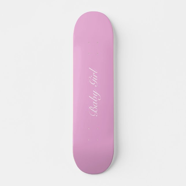 Baby Girl skateboard light pink Deck (Front)