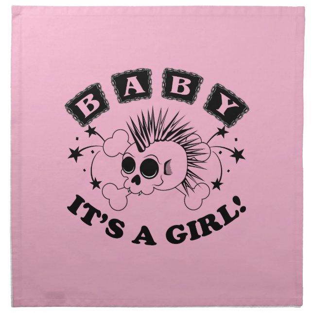 Baby Girl Skull Napkin (Front)