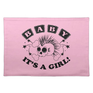 Baby Girl Skull Placemat