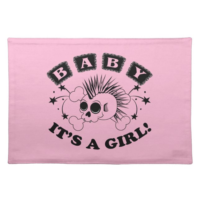 Baby Girl Skull Placemat (Front)