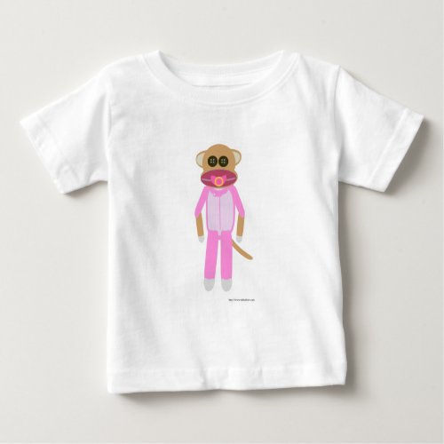 Baby Girl Sock Monkey Baby T_Shirt