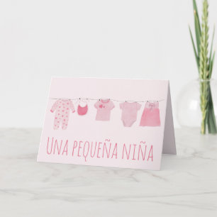 Baby Girl Spanish congratulations Card