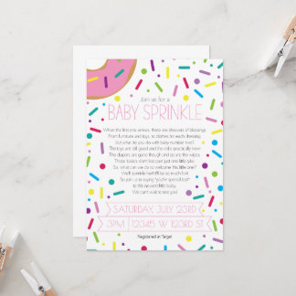 Baby Girl Sprinkle Invitation