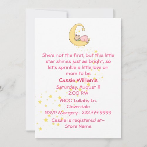 Baby Girl Sprinkle Shower Invitation