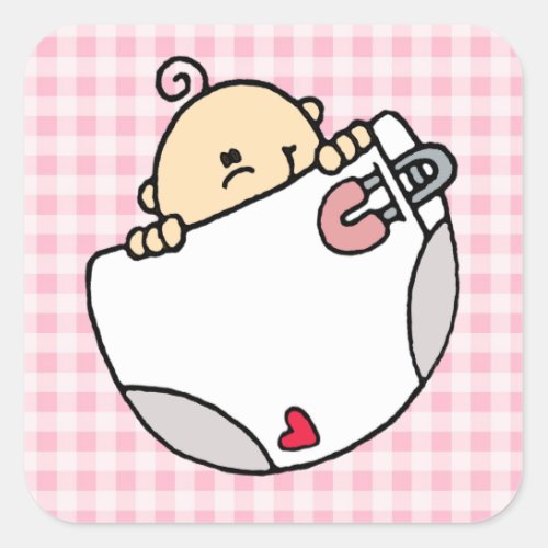 Baby Girl Square Sticker