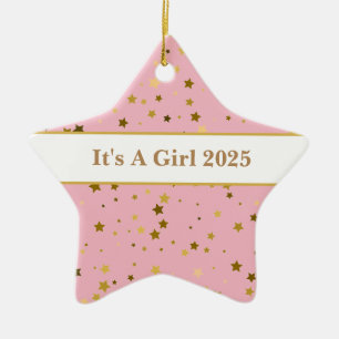 Baby Girl Star Ornament 