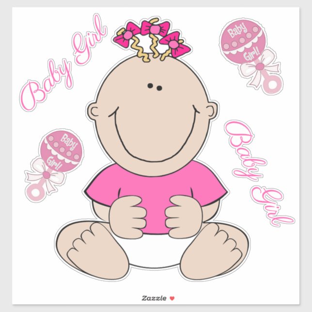 Baby Girl Sticker (Sheet)