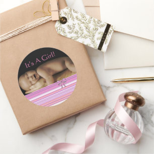 Baby Girl Stickers with your baby photo