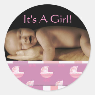 Baby Girl Stickers with your baby photo