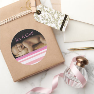 Baby Girl Stickers with your baby photo