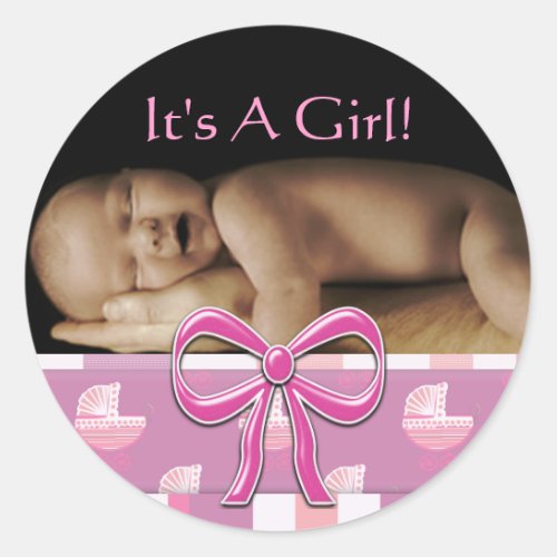 Baby Girl Stickers with your baby photo